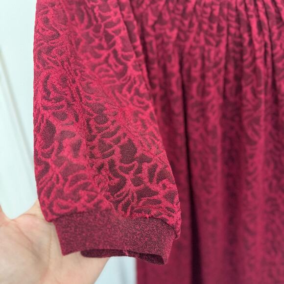 Rabbit Rabbit Rabbit Designs Cranberry Wine Red Mini Dress Women's Size 12 - Picture 3 of 12